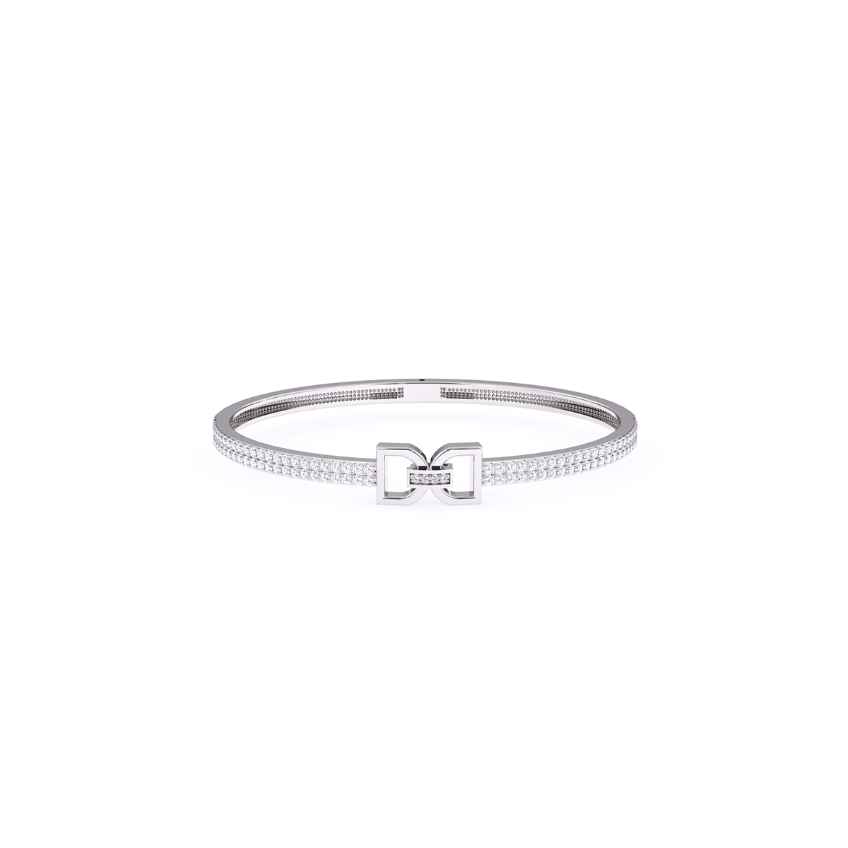 Crystal Cuff Rose Gold Lab Grown Diamond Bangle